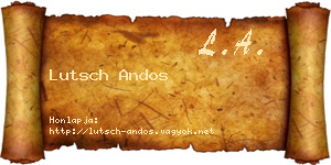 Lutsch Andos névjegykártya